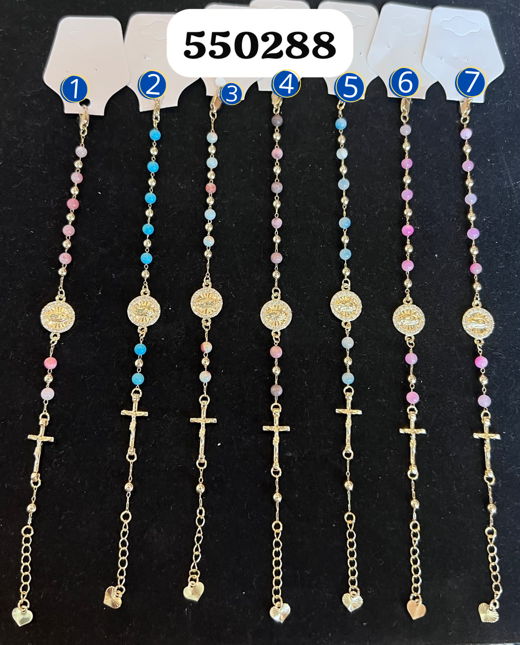 Pulseras Doradas Religiosas M3 Oro Laminado