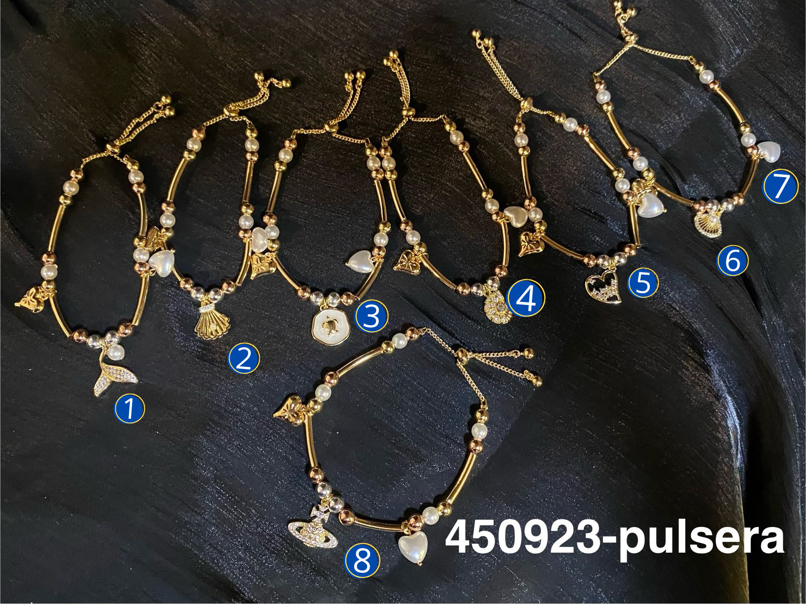 [08/JUNI/26] Pulsera Dorada de cuentas y Dije M6 Oro Laminado