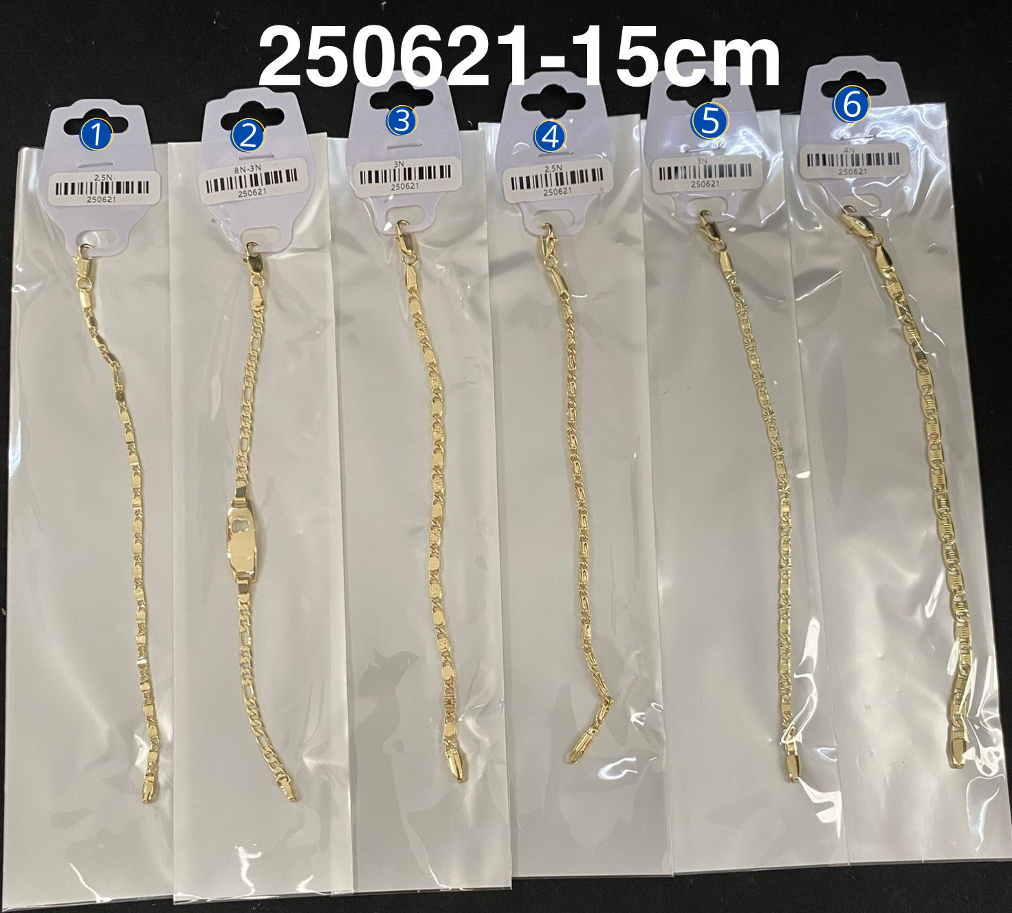 Pulsera Dorada de 15 cm M7 Oro Laminado