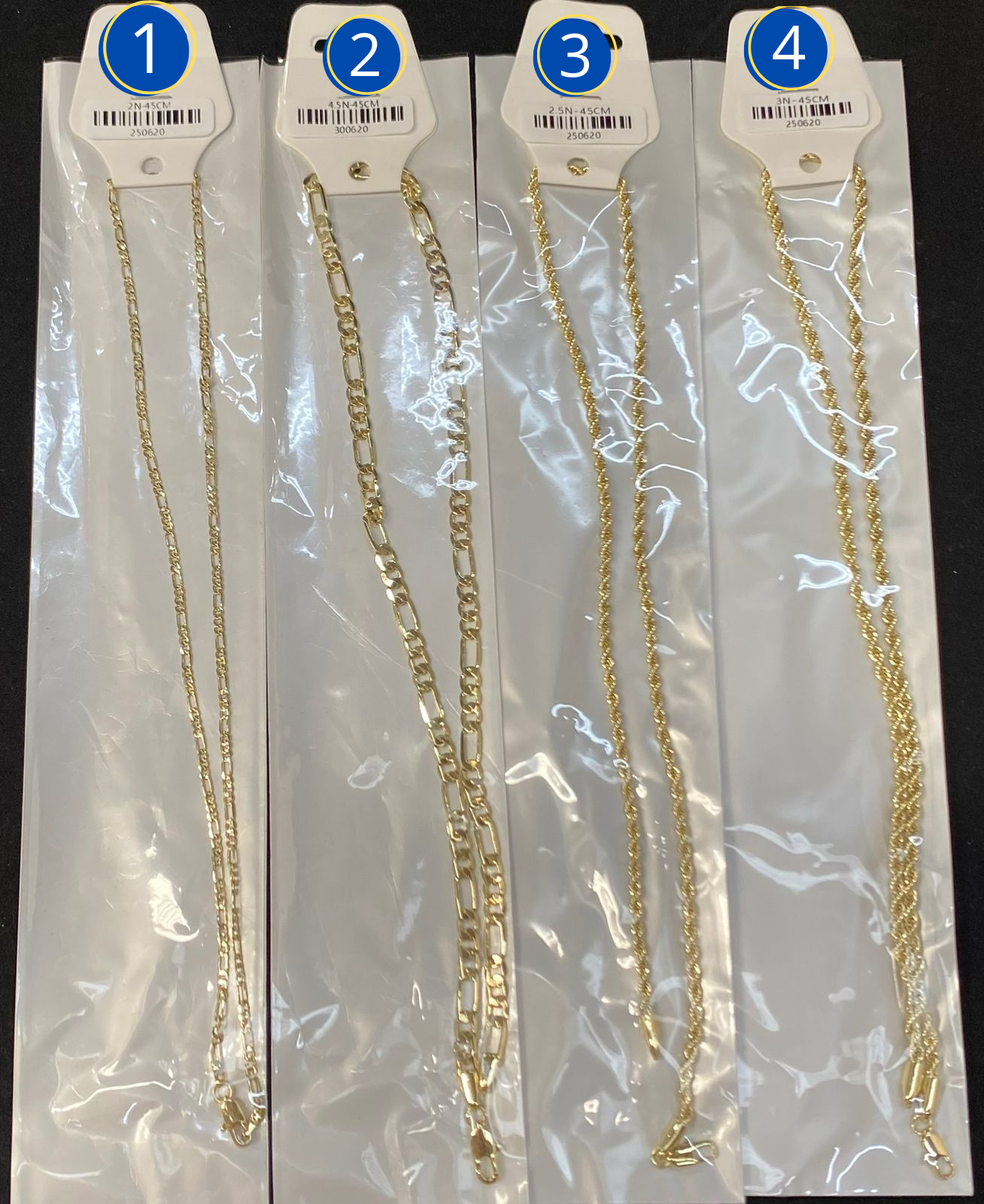 CADENAS DORADAS de 45 CM M7 - Oro Laminado