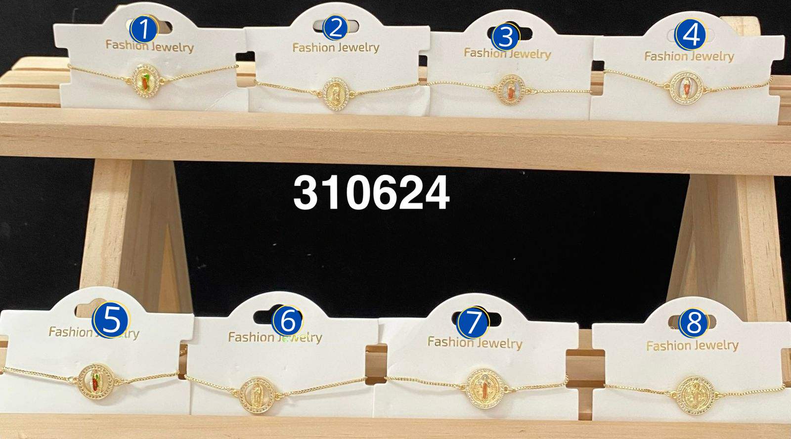 Pulsera Dorada Religiosa M1 Oro Laminado