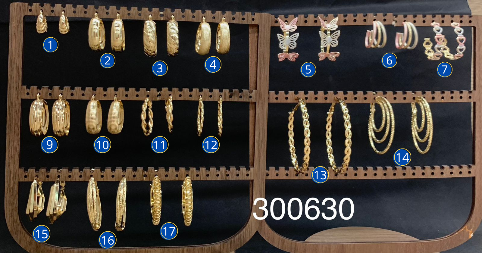 Aretes  M1 ORO LAMINADO