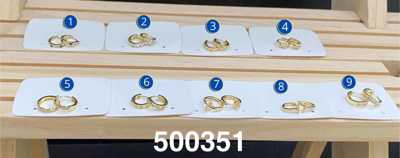 Aretes Dorados M11 Oro Laminado
