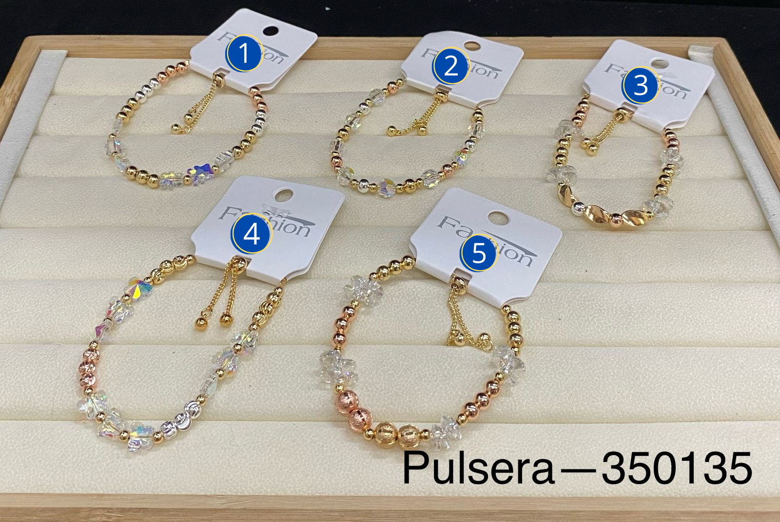 Pulseras con dijes M42 ORO LAMINADO