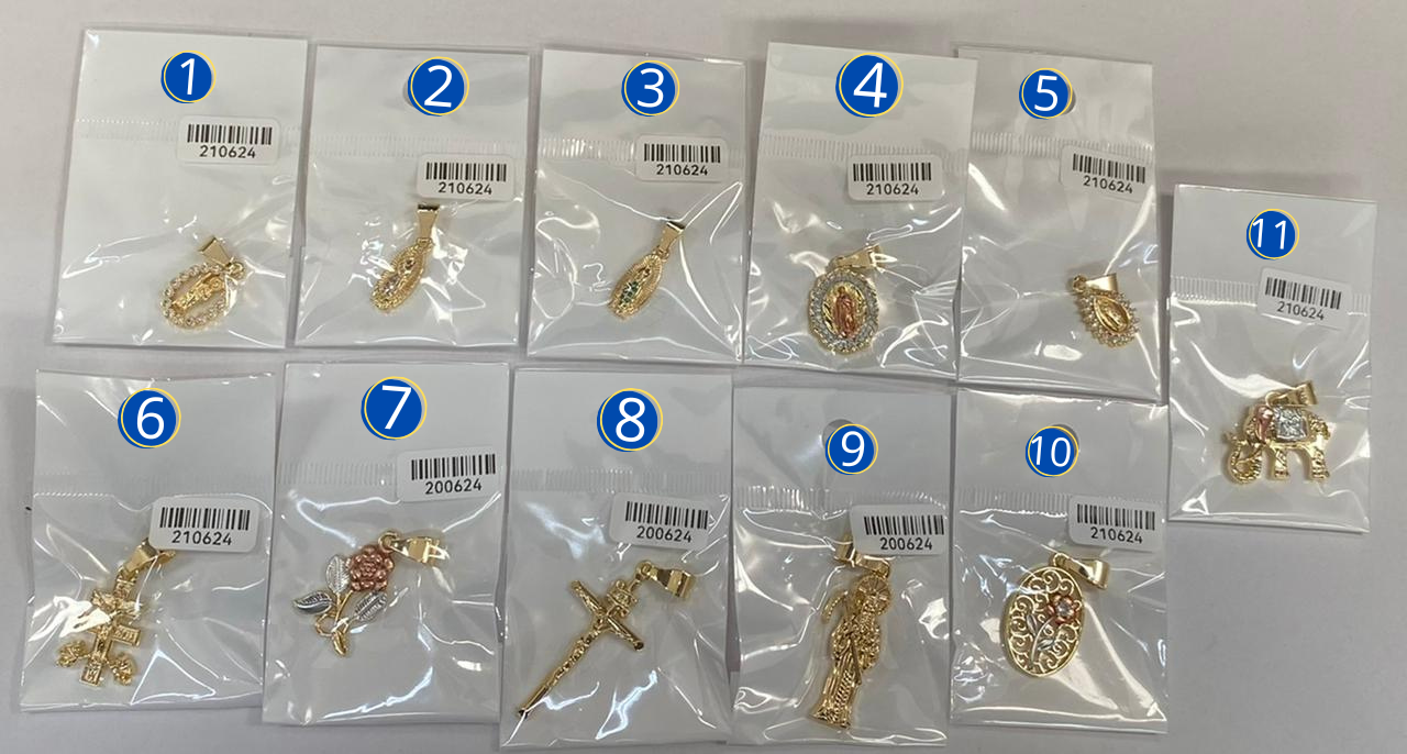 Dijes Dorados M2 Oro Laminado