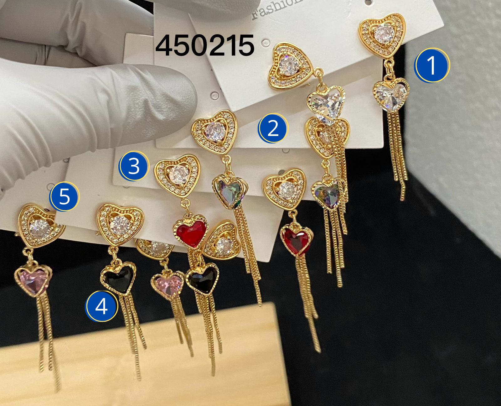 ARETES DORADOS DE CORAZON M1 - ORO LAMINADO