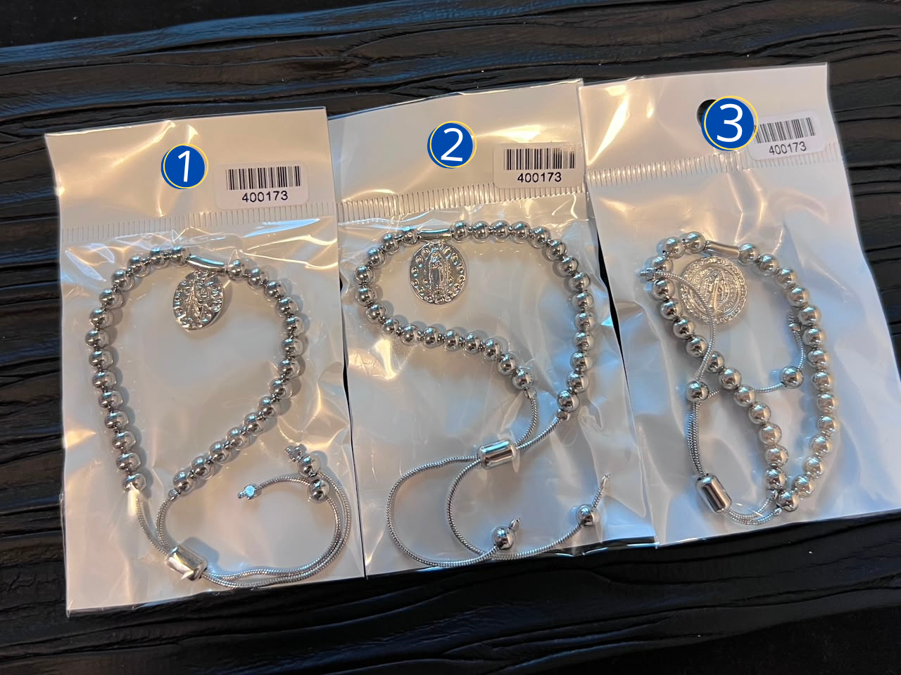 [13/AGOSTO/26] Pulseras Plateada Religiosa M3 Oro Laminado