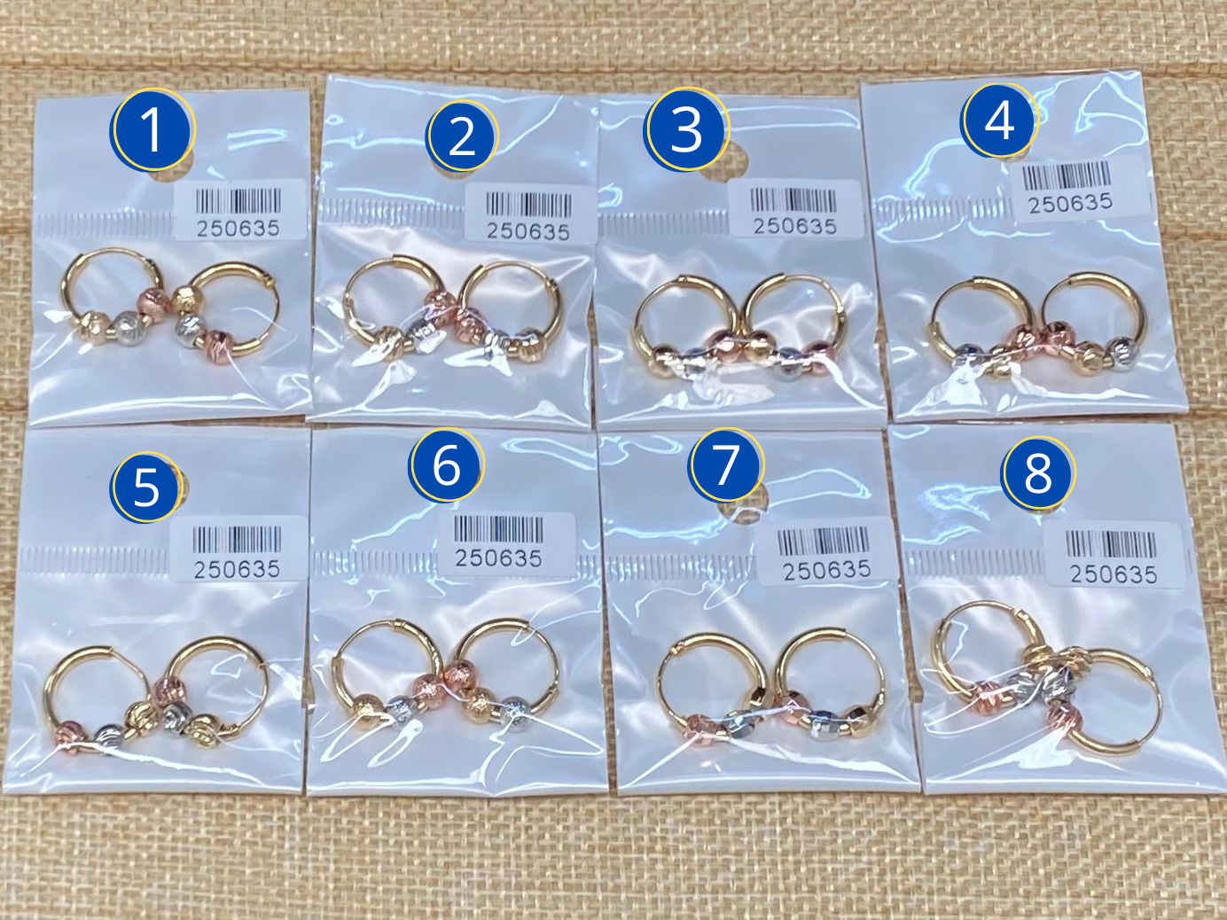 ARETES DORADOS M12 - Oro Laminado