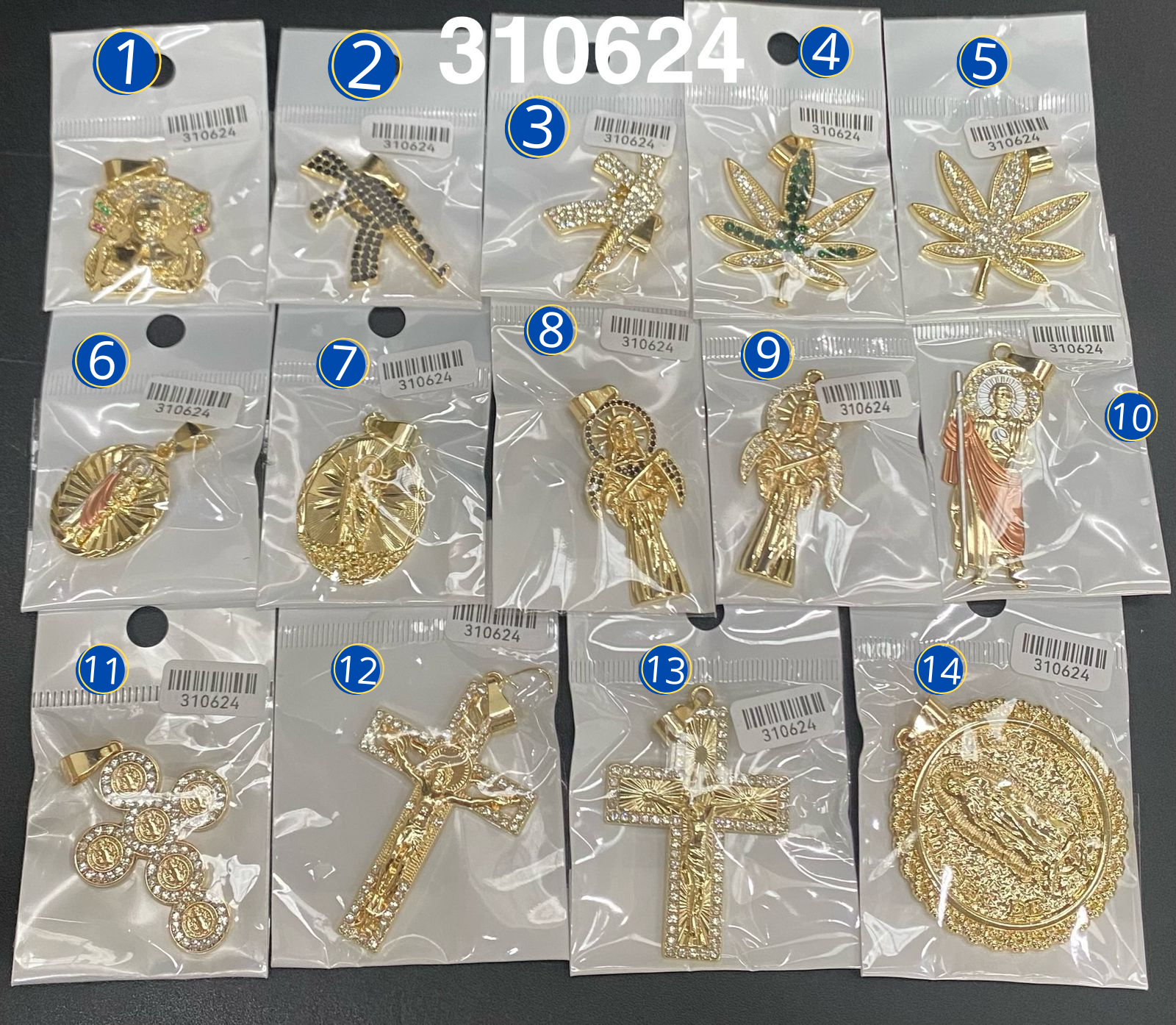 Dijes Dorados M8 Oro Laminado 04/03/26