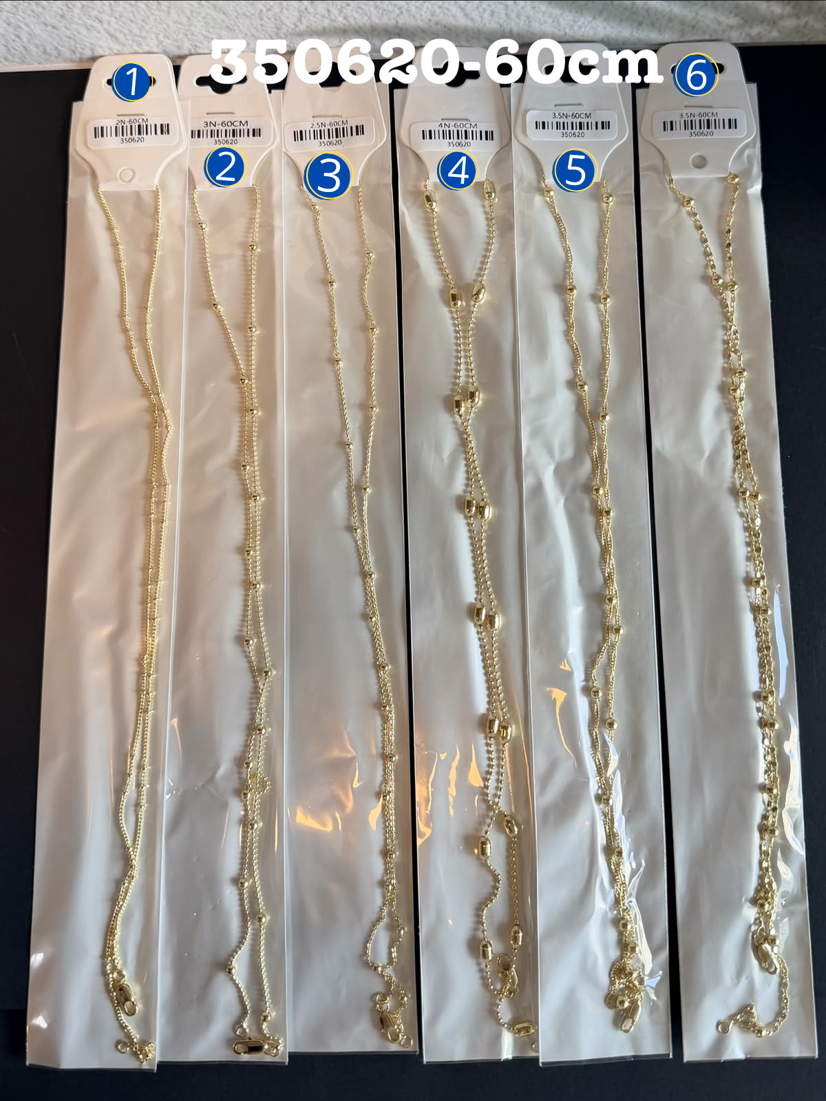 [01/AGOSTO/26] Cadena Dorada de 60 cm M16 Oro Laminado