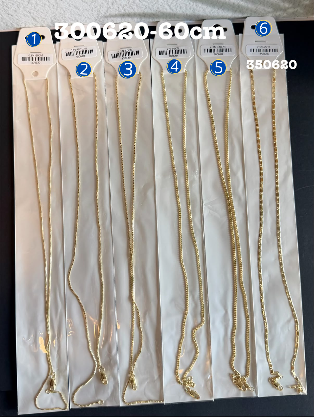 [01/AGOSTO/26] Cadena Dorada de 60 cm M4 Oro Laminado