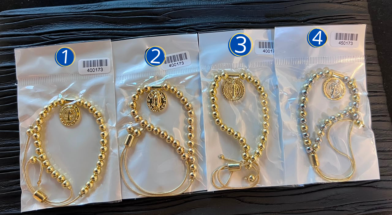 [13/AGOSTO/26] Pulseras Dorada Religiosa M1 Oro Laminado