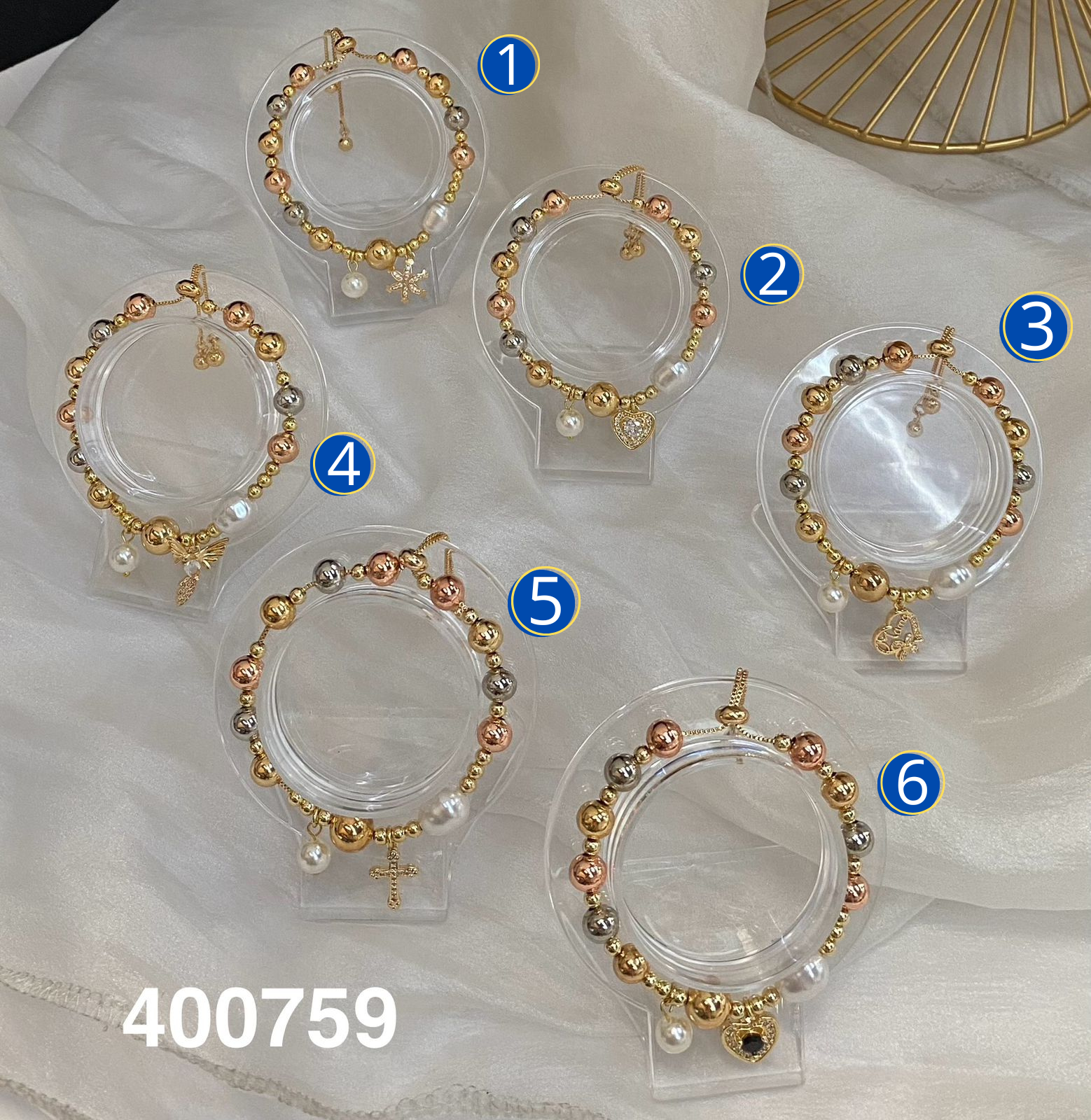 Pulseras Doradas con Dijes M5 Oro Laminado 02/03/26