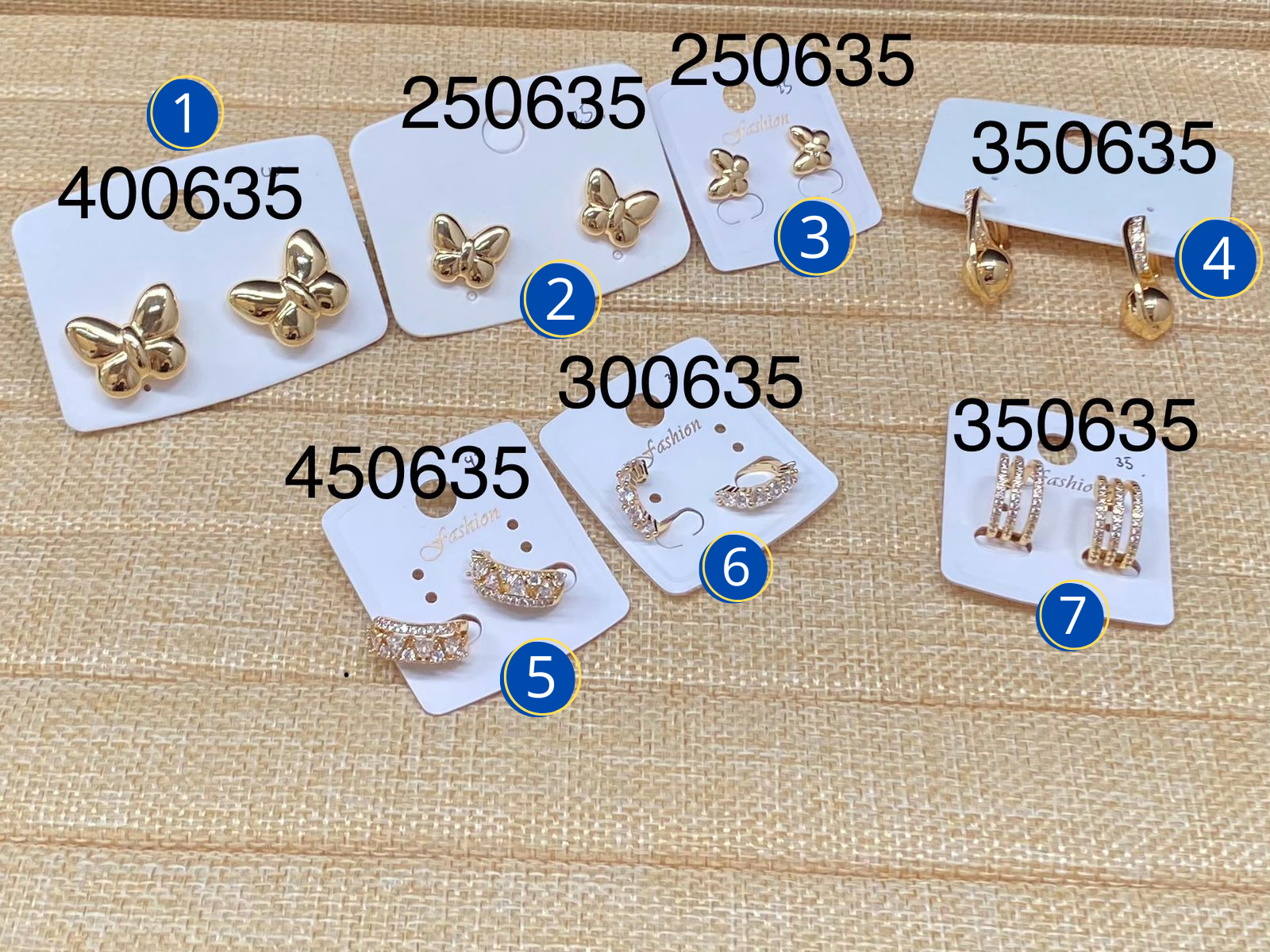 ARETES DORADOS M8 - Oro Laminado