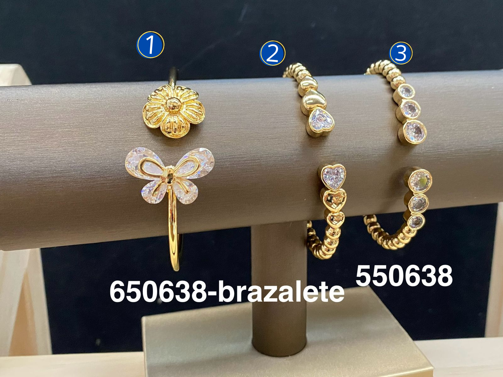 Brazaletes Dorados M5 Oro Laminado