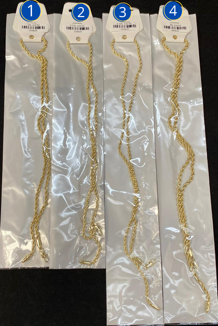 ROSARIOS DORADOS de 55 CM M8 - Oro Laminado