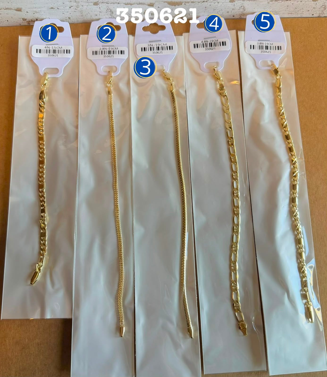 [01/AGOSTO/26] Pulseras Dorados M22 Oro Laminado