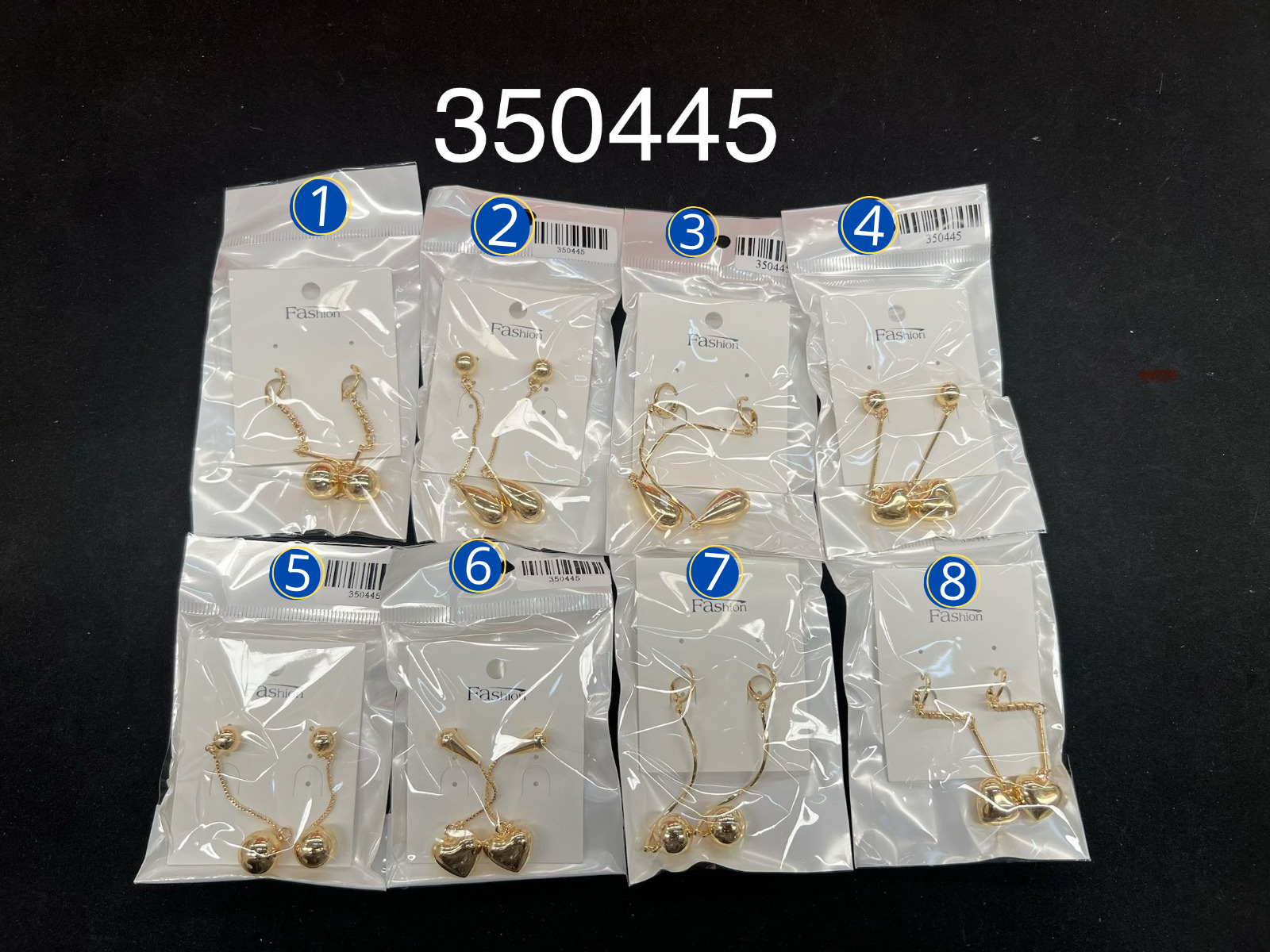 Aretes Largos Dorados M3 Oro Laminado