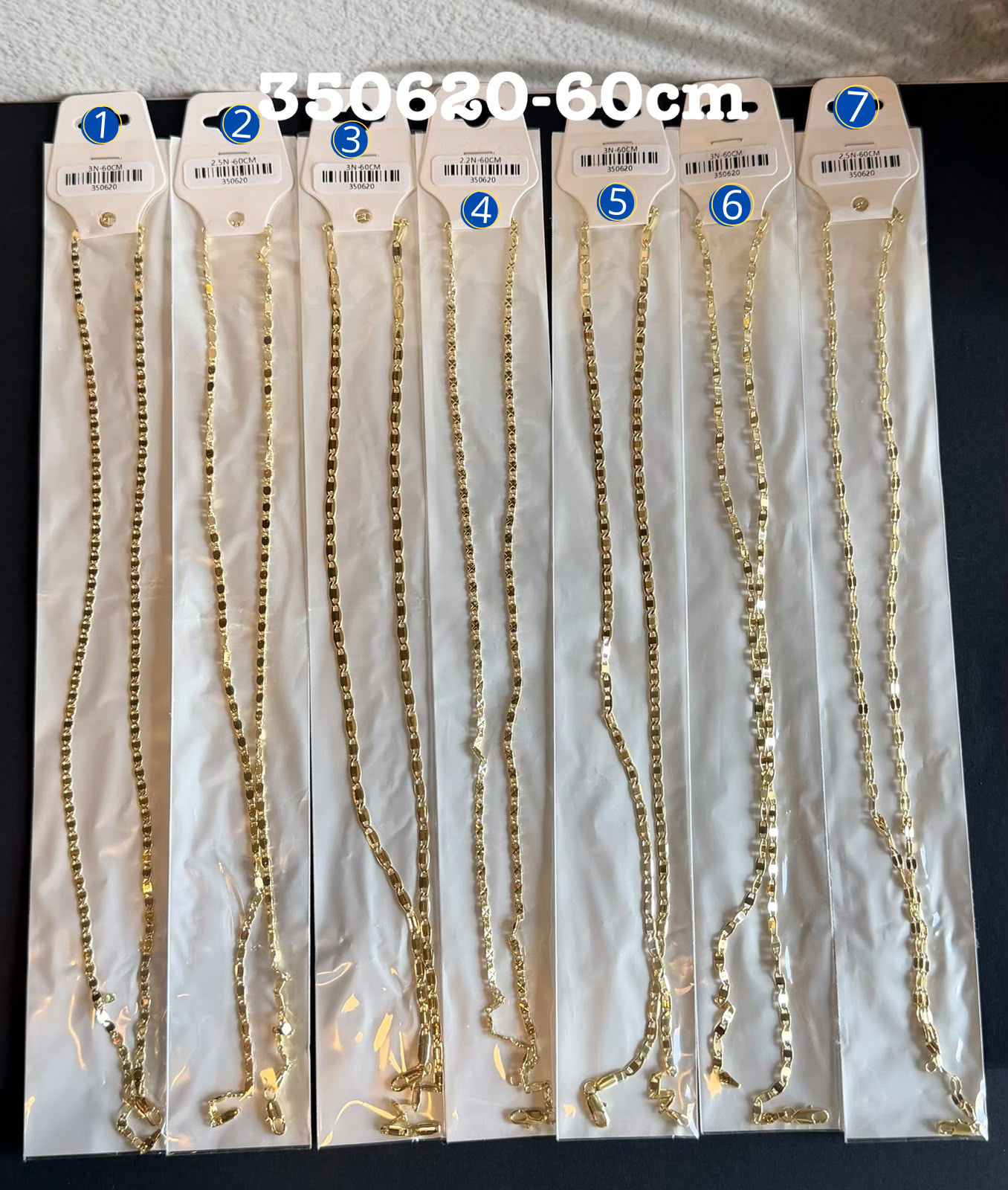 [01/AGOSTO/26] Cadena Dorada de 60 cm M8 Oro Laminado