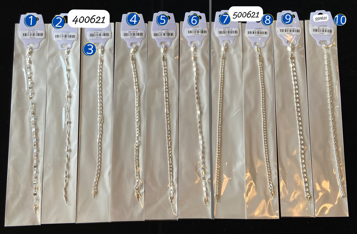 [28/OCTUBRE/26] Pulseras Plateadas M15 Oro Laminado