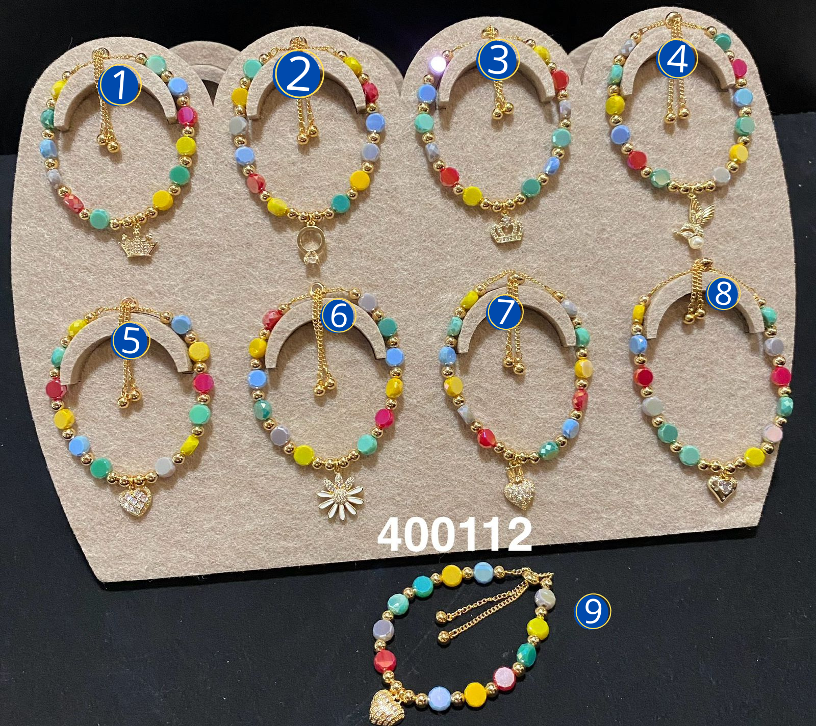 Pulsera Dorada con Dije M14 Oro Laminado