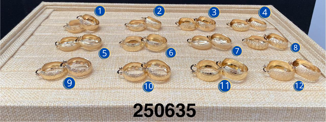 ARETES DORADOS M9 - Oro Laminado