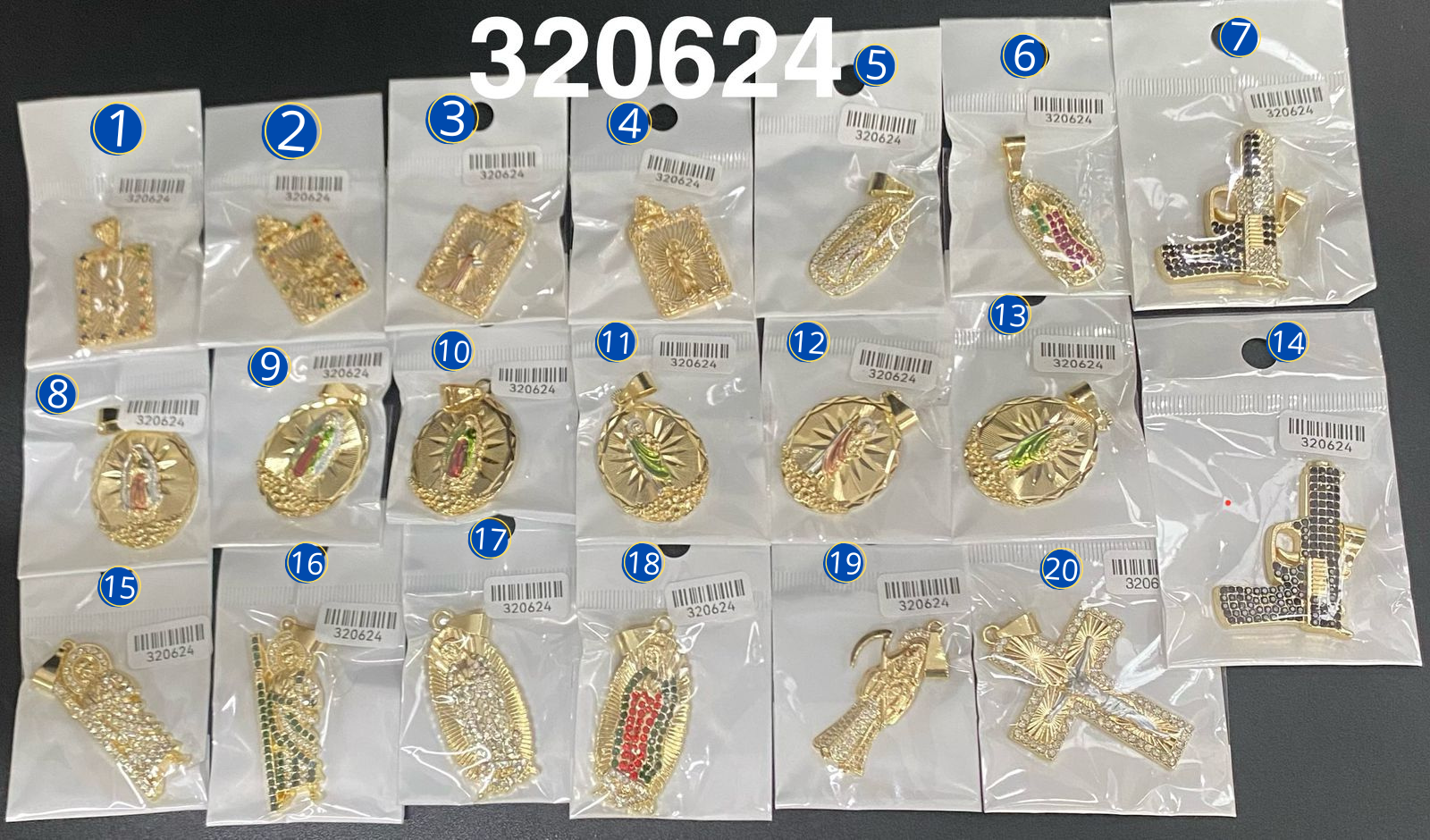 Dijes Dorados M9 Oro Laminado 04/03/26