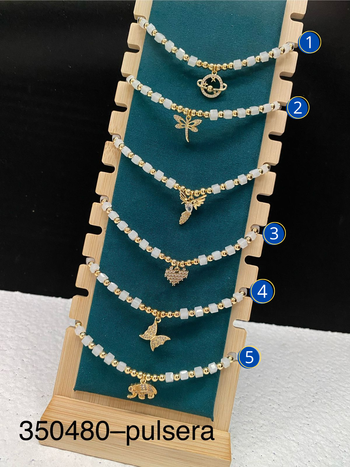Pulseras con dijes M12 ORO LAMINADO