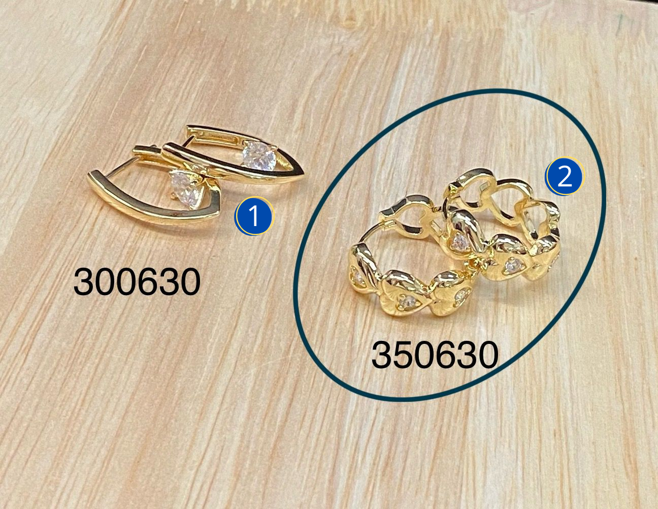Aretes Huggies Dorados M8 Oro Laminado