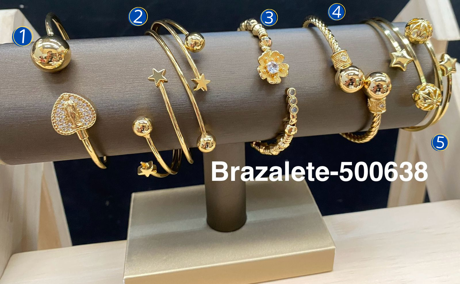 Brazaletes Dorados M1 Oro Laminado