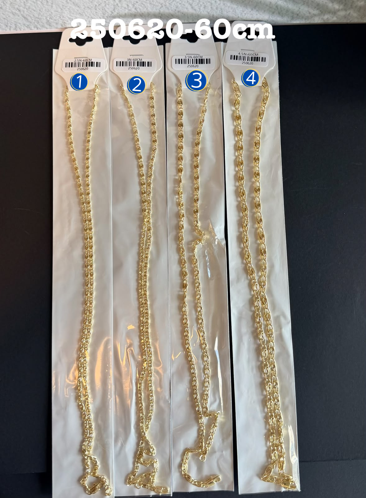 [01/AGOSTO/26] Cadena Dorada de 60 cm M1 Oro Laminado