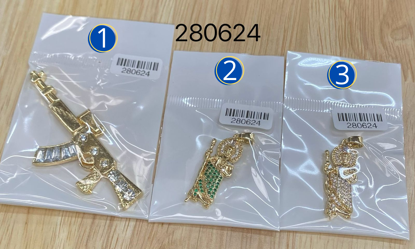 Dijes Religiosos Dorados M12 Oro Laminado