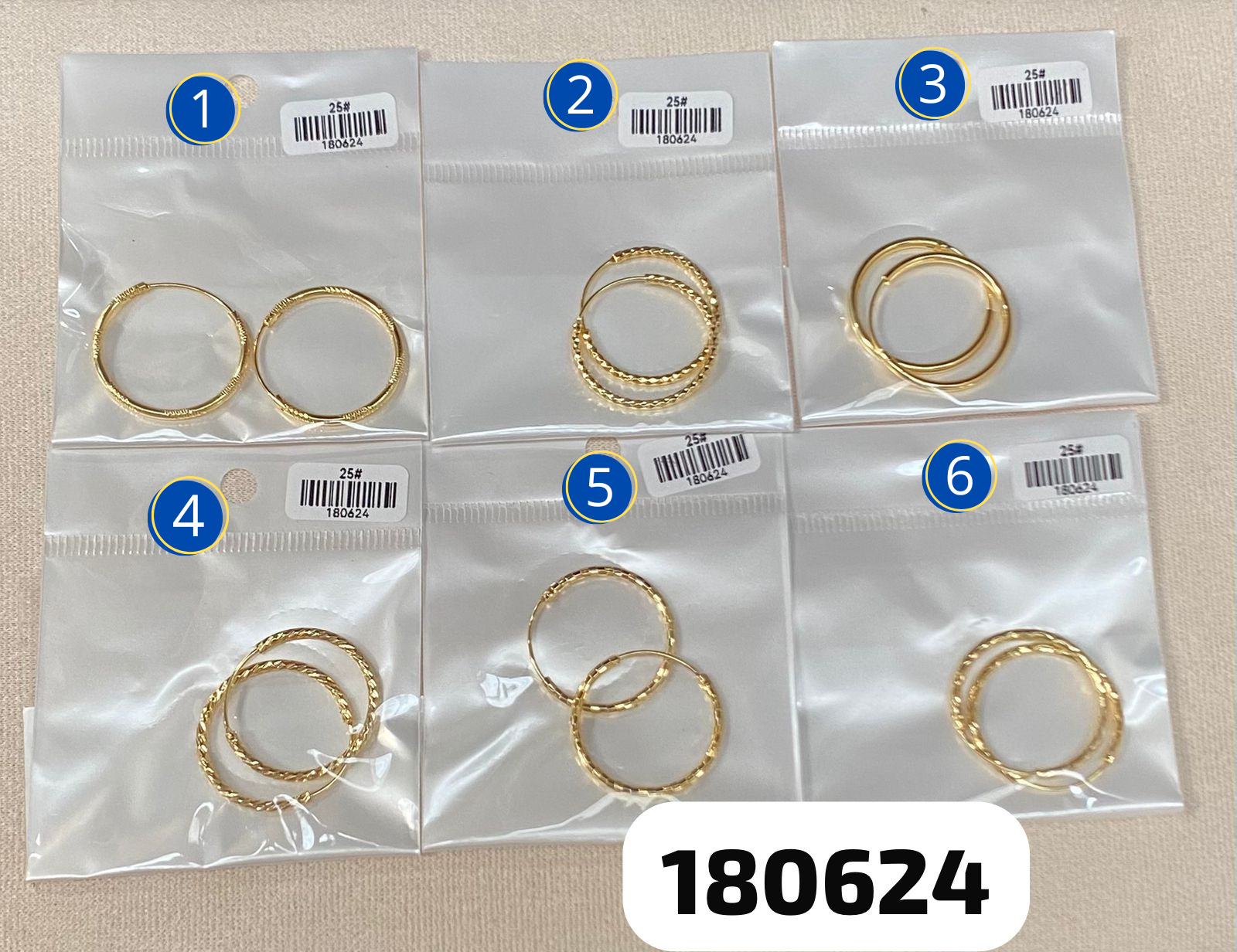 ARETES DE ARO M1 ORO LAMINADO