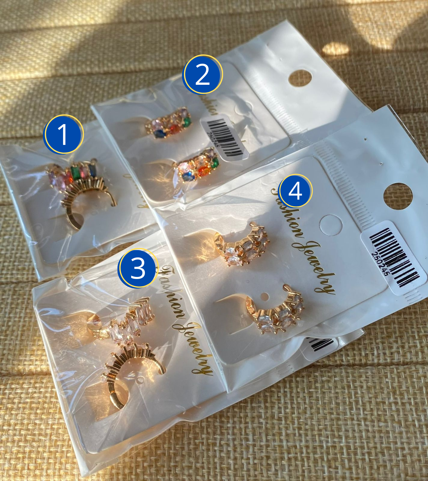 Aretes Huggies M12 Oro Laminado