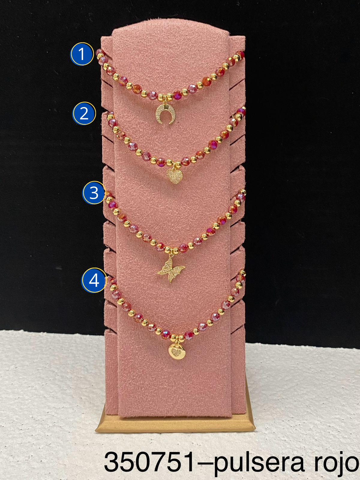 Pulseras con dijes M16 ORO LAMINADO