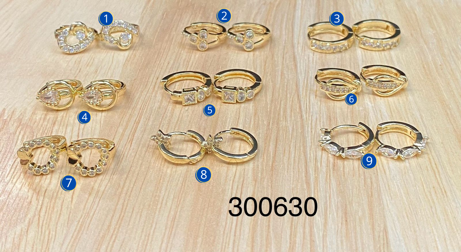 Aretes Huggies Dorados M6 Oro Laminado