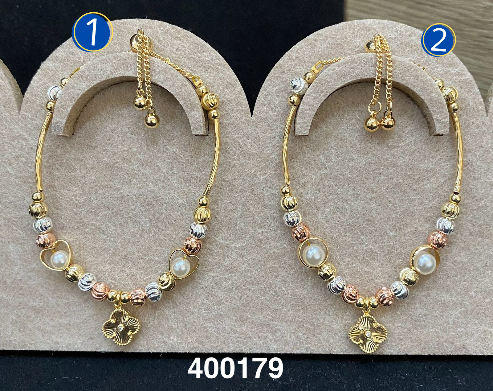 Pulseras Doradas con Dije M9 Oro Laminado 03/03/26