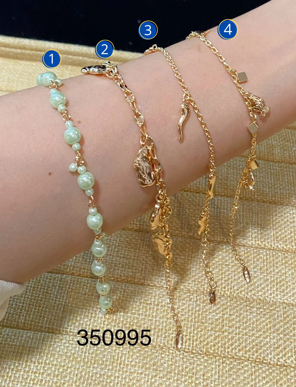 Pulsera Xuping Dorada M7 Oro Laminado
