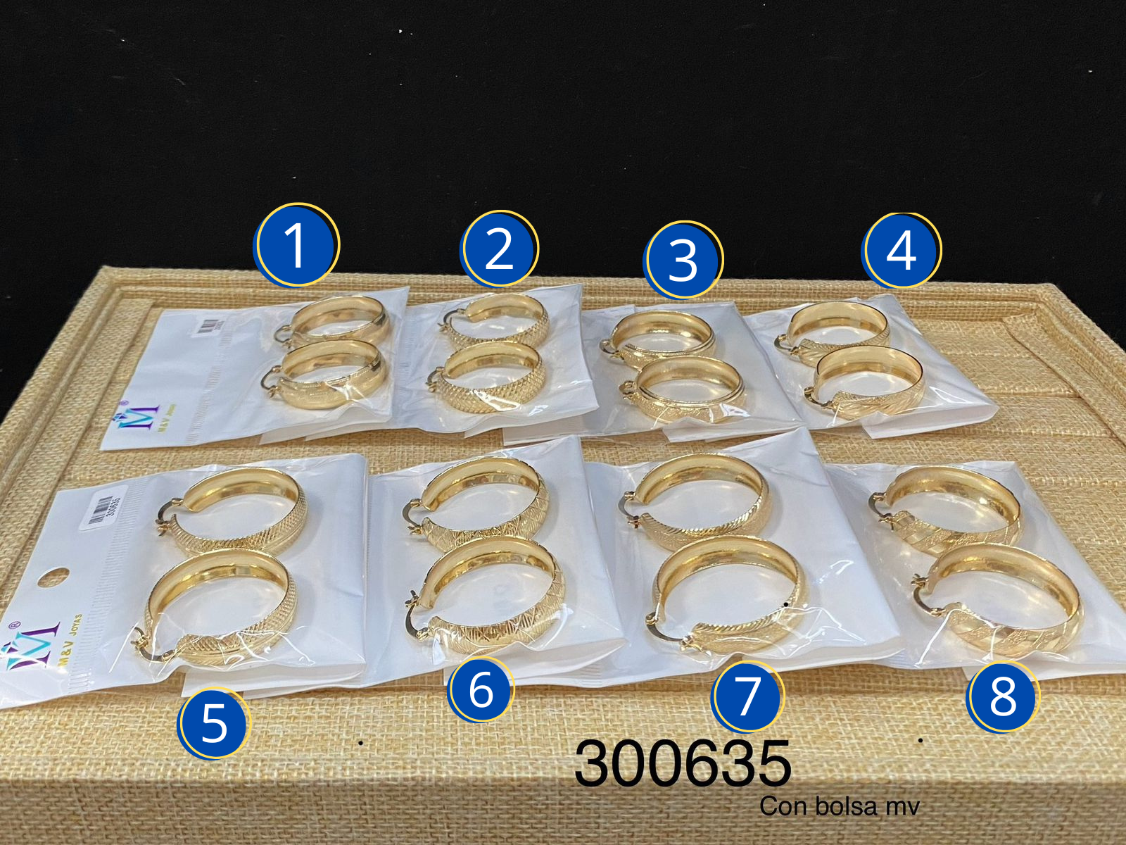 ARETES DORADOS M10 - Oro Laminado