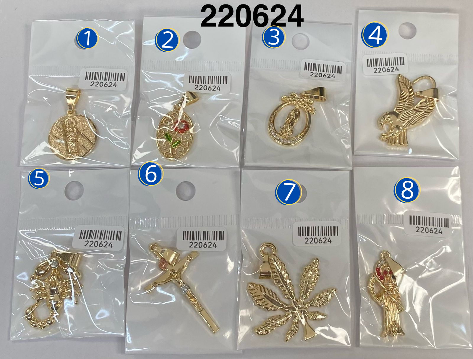 Dijes Dorados M12 Oro Laminado