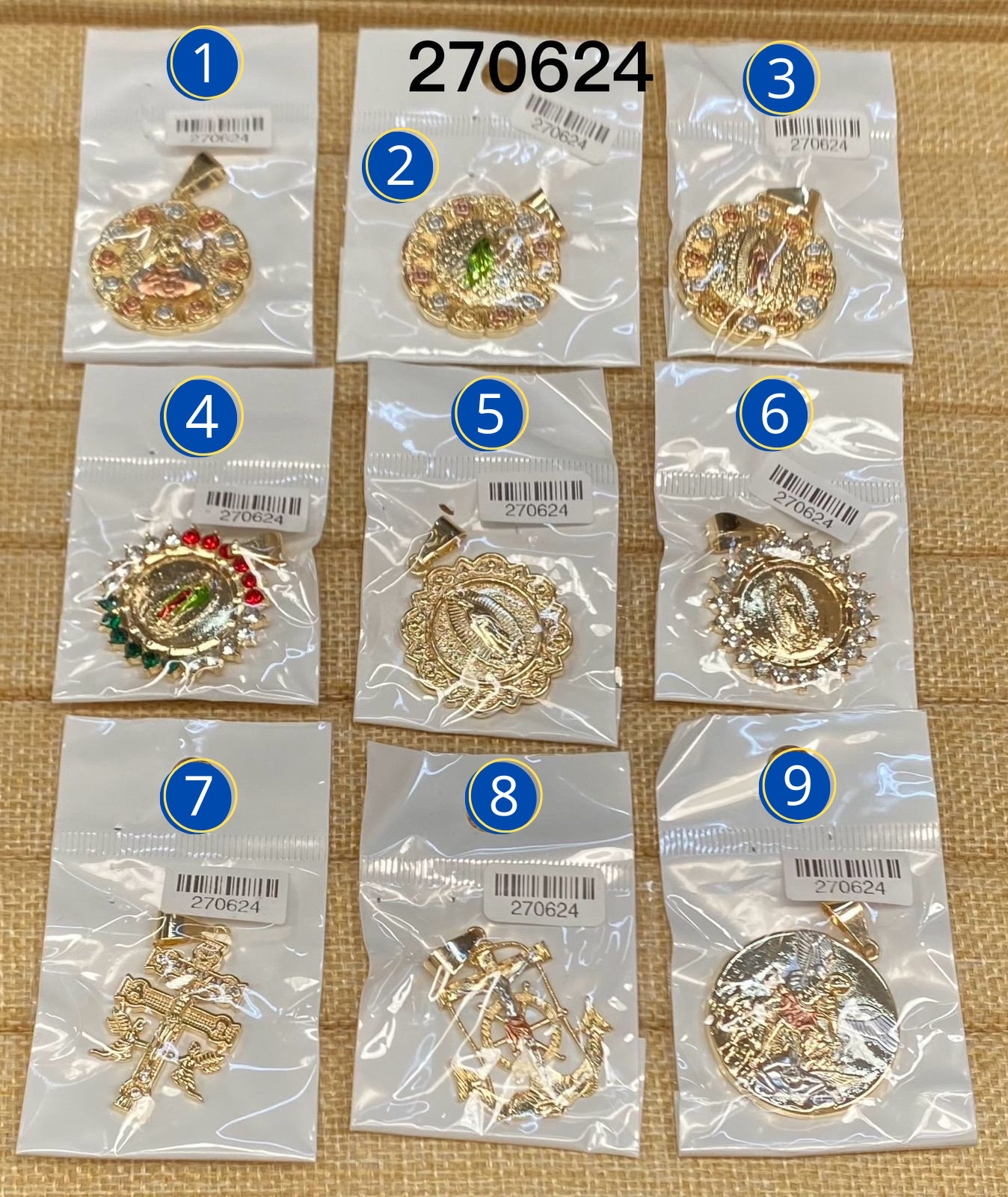 Dijes Dorados M20 Oro Laminado