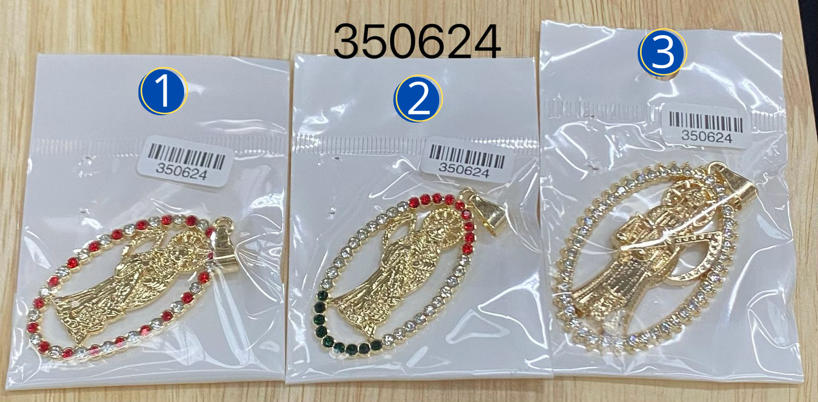 Dijes Religiosos Dorados M17 Oro Laminado