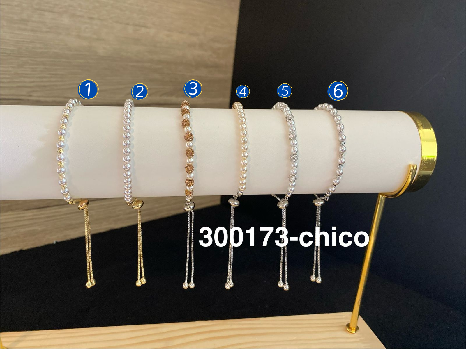 Pulseras Doradas M6 Oro Laminado