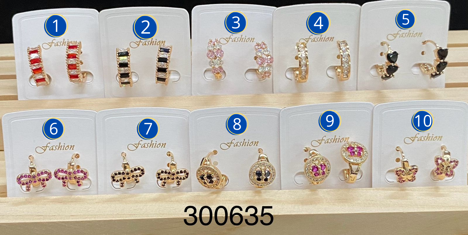 Aretes Dorados diferentes formas M35 Oro Laminado