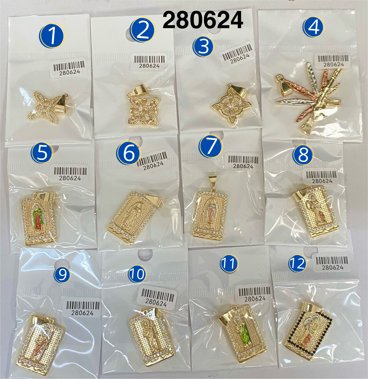 Dijes Dorados M20 Oro Laminado