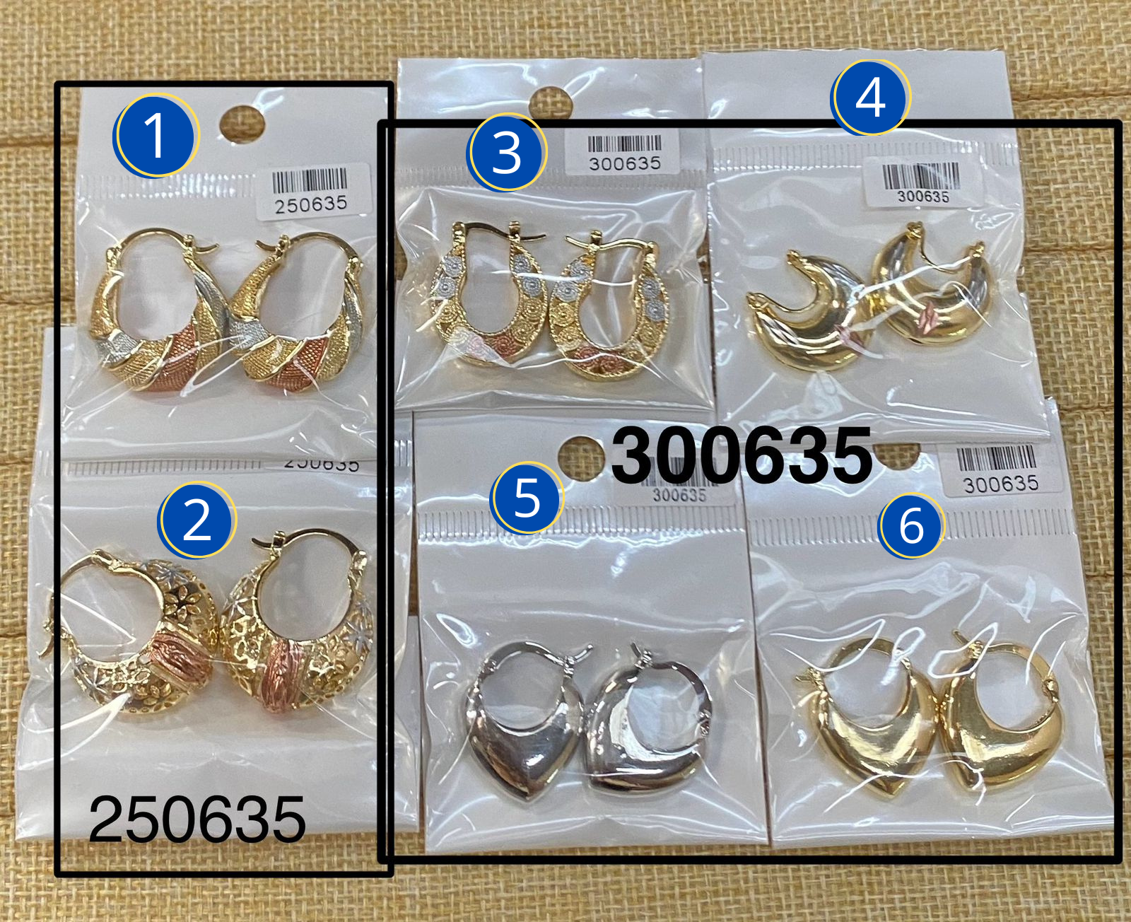 ARETES DORADOS M11 - Oro Laminado