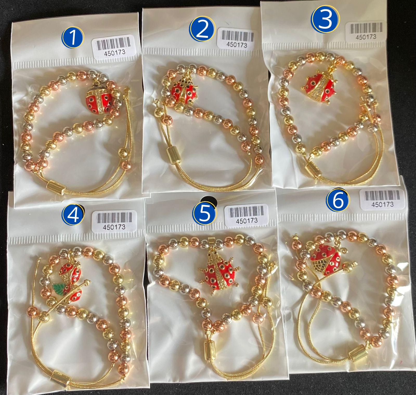 Pulsera Dorada con Dije M6 Oro Laminado