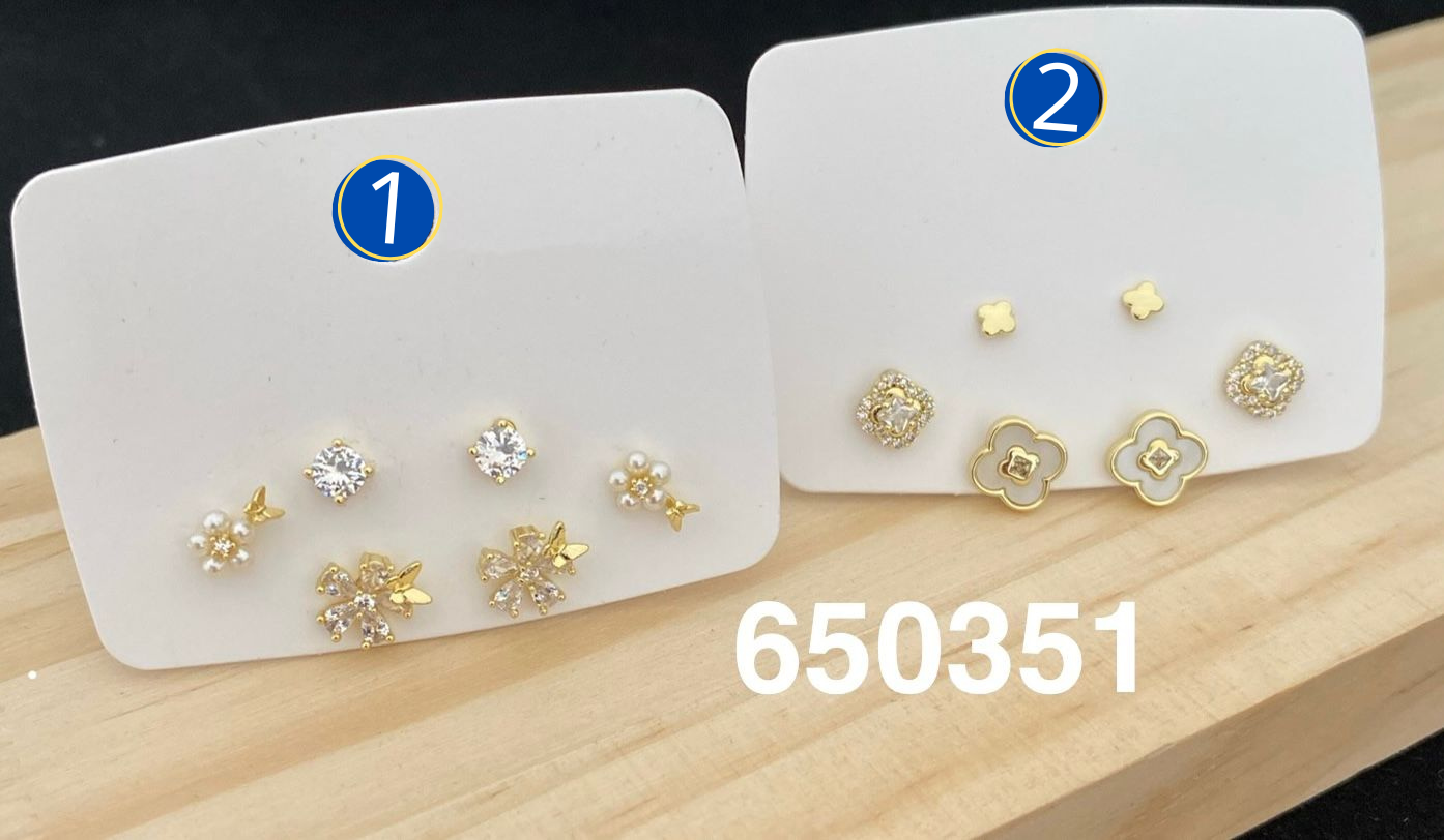 Aretes Dorados de Flor M7 Oro Laminado 03/03/26