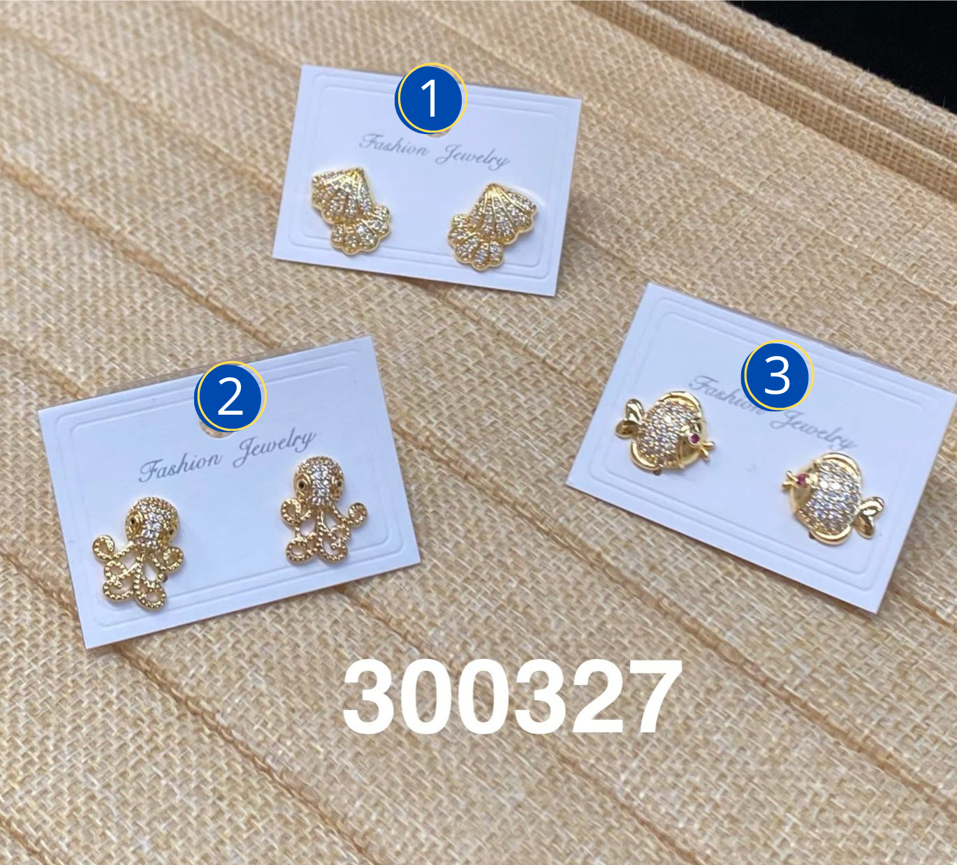 Aretes Dorados M3 Oro Laminado