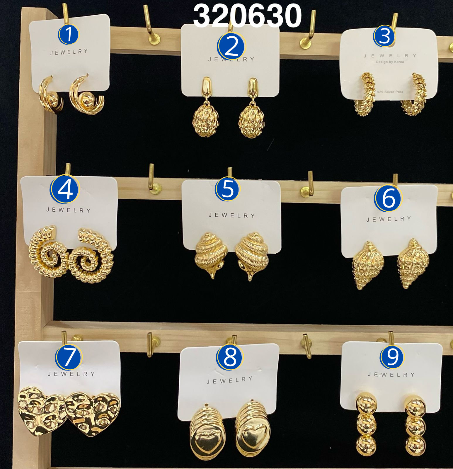 Aretes Dorados Diferentes Diseños M7 Oro Laminado